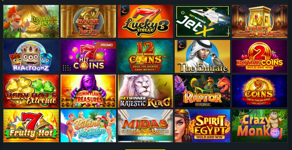 Betwinner Casino Games